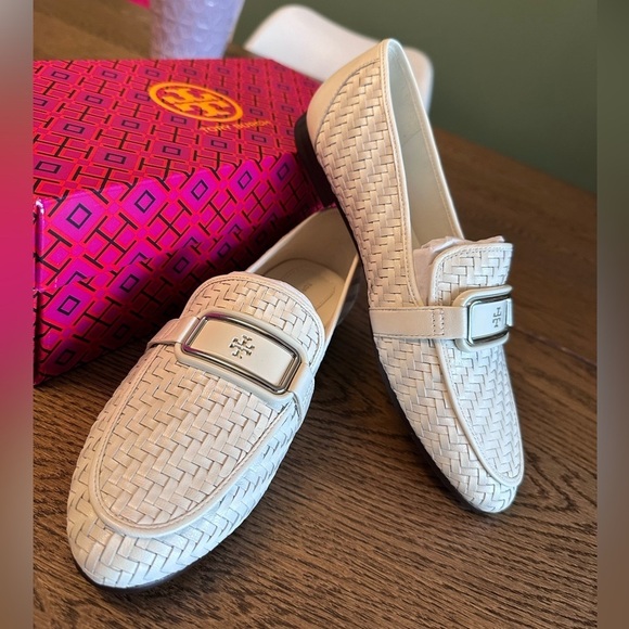 NWT! NEW! Tory Burch Georgia Loafers - Intrecciato Goat Leather Braided Accents - Picture 8 of 10
